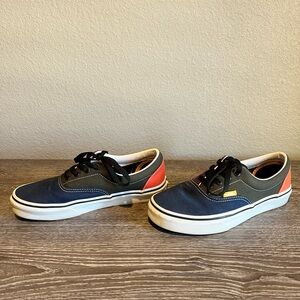 Vans women’s 7.5, men’s 6 Multicolor Canvas Sneakers orange, blue, purple, green